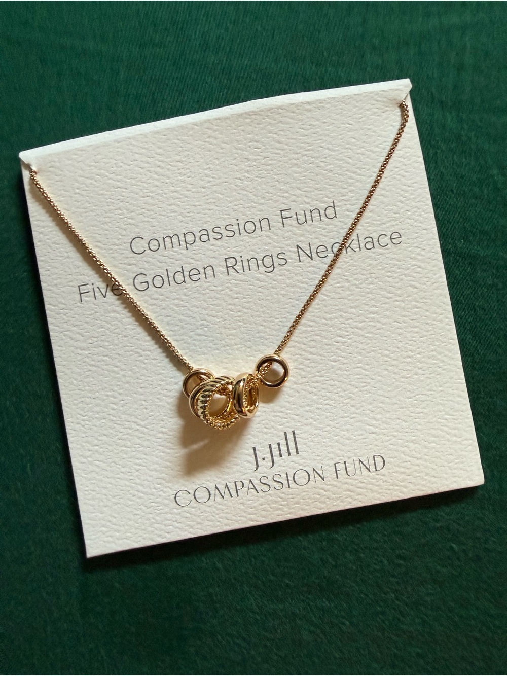 J. Jill Five Interlocking Gold Rings Necklace